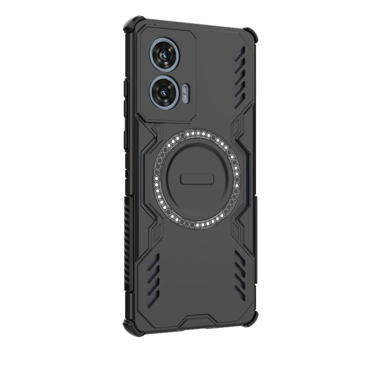 For Motorola Edge 50 Fusion 5G Global Butterfly Armor MagSafe Magnetic Ring Shockproof Phone Case