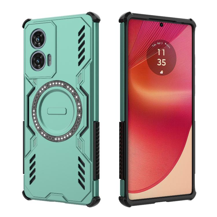 For Motorola Edge 50 Fusion 5G Global Butterfly Armor MagSafe Magnetic Ring Shockproof Phone Case