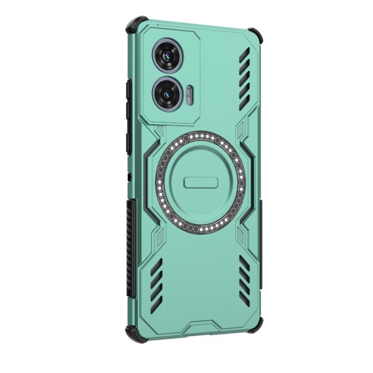 For Motorola Edge 50 Fusion 5G Global Butterfly Armor MagSafe Magnetic Ring Shockproof Phone Case
