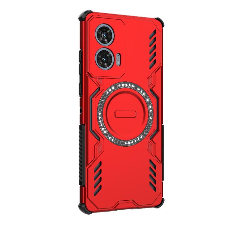 For Motorola Edge 50 Fusion 5G Global Butterfly Armor MagSafe Magnetic Ring Shockproof Phone Case