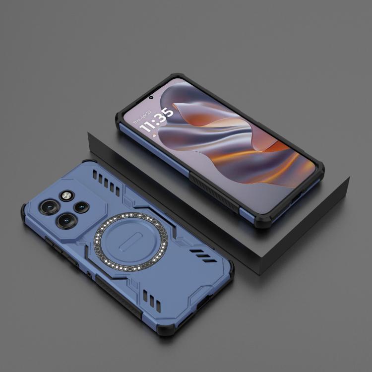 For Motorola Edge 50 Neo 5G Global Butterfly Armor MagSafe Magnetic Ring Shockproof Phone Case