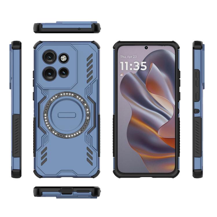 For Motorola Edge 50 Neo 5G Global Butterfly Armor MagSafe Magnetic Ring Shockproof Phone Case