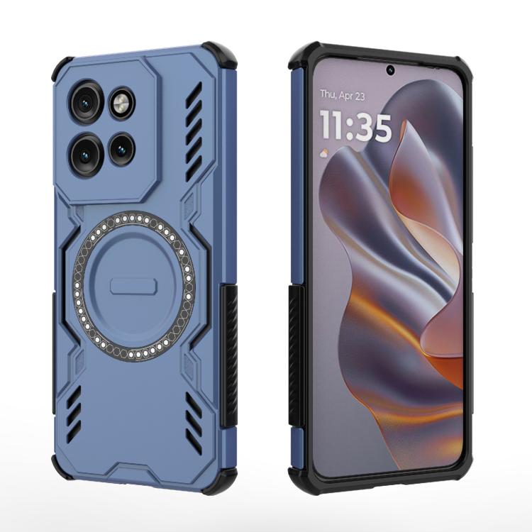 For Motorola Edge 50 Neo 5G Global Butterfly Armor MagSafe Magnetic Ring Shockproof Phone Case