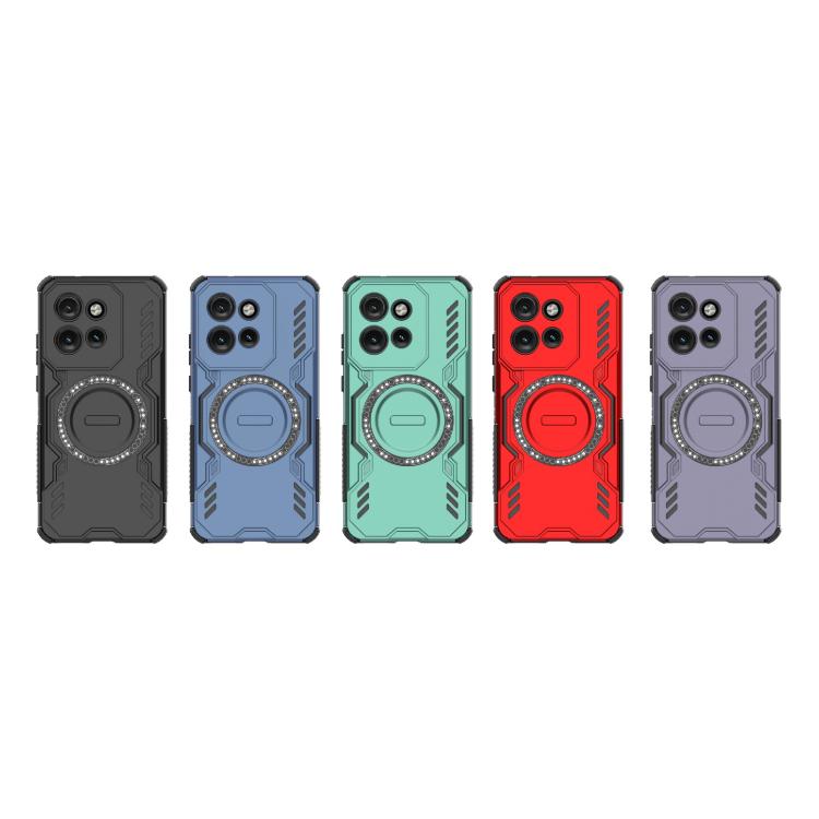 For Motorola Edge 50 Neo 5G Global Butterfly Armor MagSafe Magnetic Ring Shockproof Phone Case