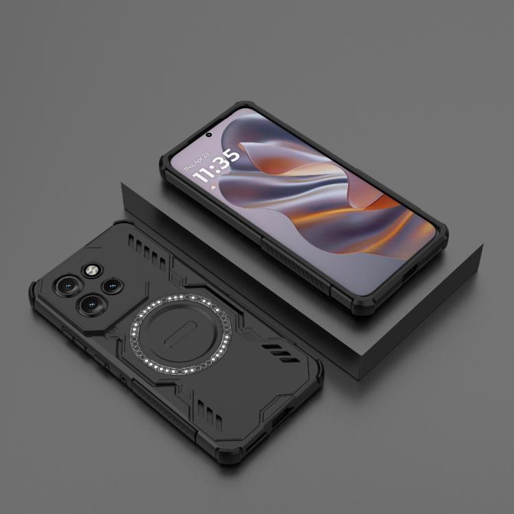 For Motorola Edge 50 Neo 5G Global Butterfly Armor MagSafe Magnetic Ring Shockproof Phone Case