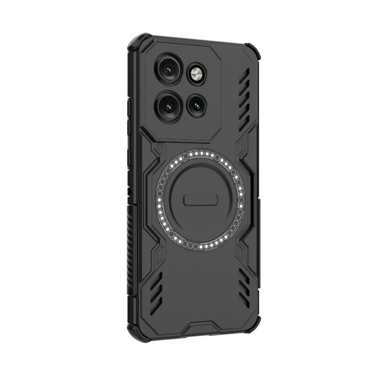 For Motorola Edge 50 Neo 5G Global Butterfly Armor MagSafe Magnetic Ring Shockproof Phone Case
