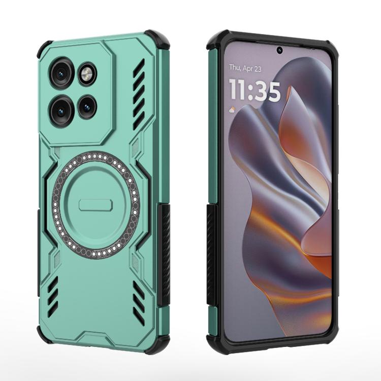 For Motorola Edge 50 Neo 5G Global Butterfly Armor MagSafe Magnetic Ring Shockproof Phone Case