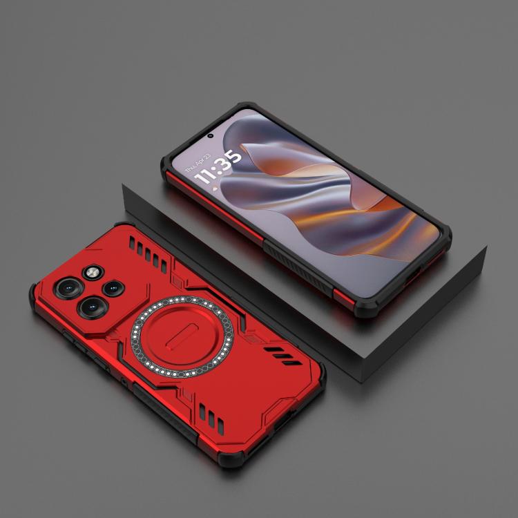 For Motorola Edge 50 Neo 5G Global Butterfly Armor MagSafe Magnetic Ring Shockproof Phone Case