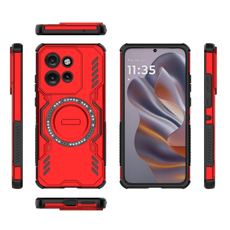 For Motorola Edge 50 Neo 5G Global Butterfly Armor MagSafe Magnetic Ring Shockproof Phone Case