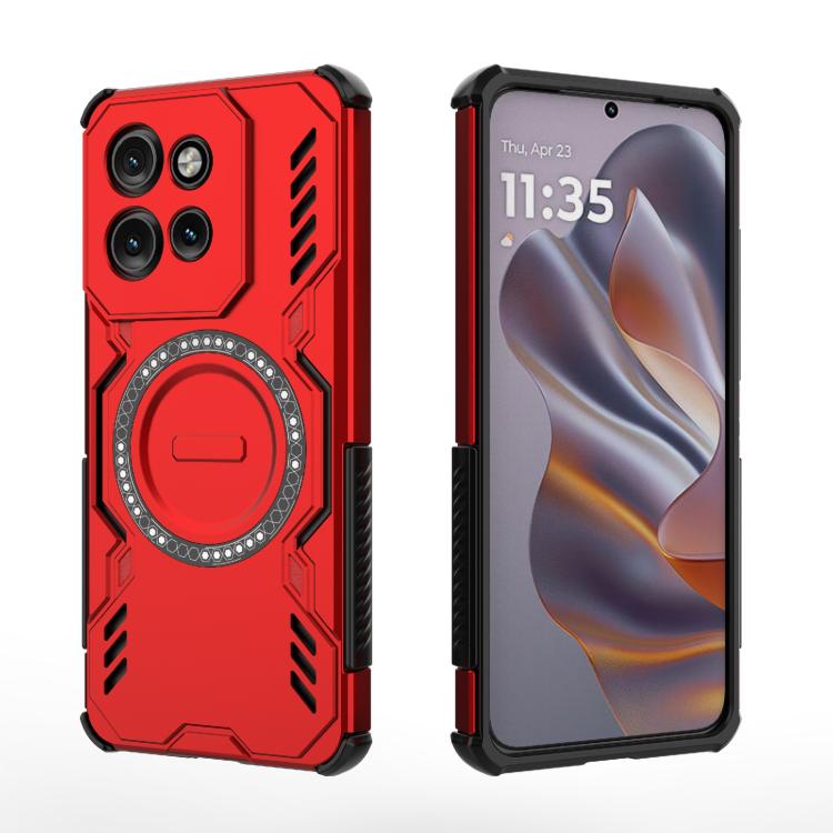 For Motorola Edge 50 Neo 5G Global Butterfly Armor MagSafe Magnetic Ring Shockproof Phone Case