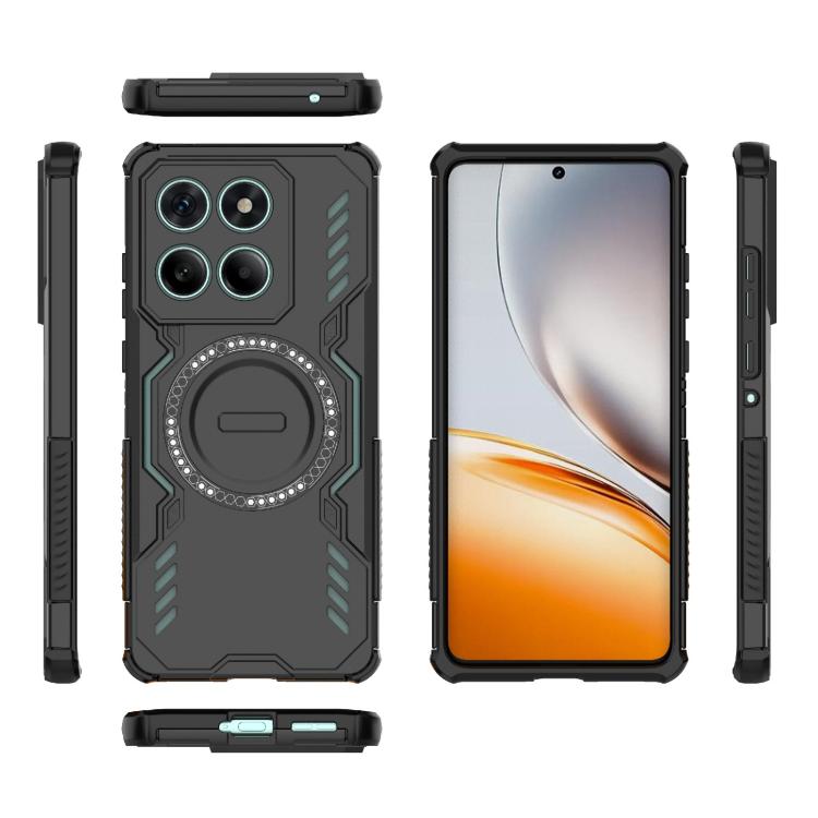 For Motorola Edge 60 Fusion 5G Global Butterfly Armor MagSafe Magnetic Ring Shockproof Phone Case