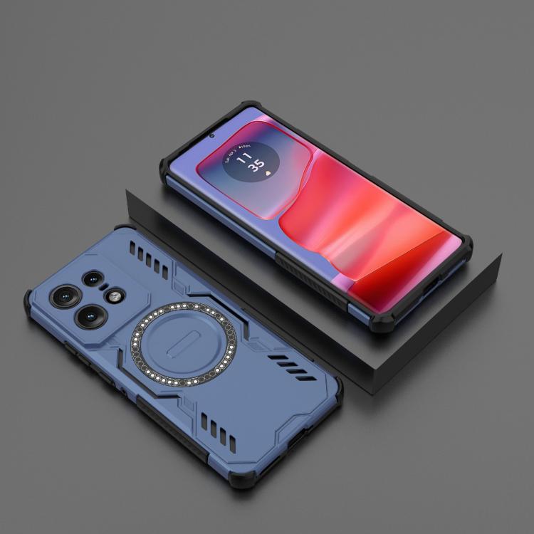 For Motorola Edge 50 Pro 5G Global Butterfly Armor MagSafe Magnetic Ring Shockproof Phone Case