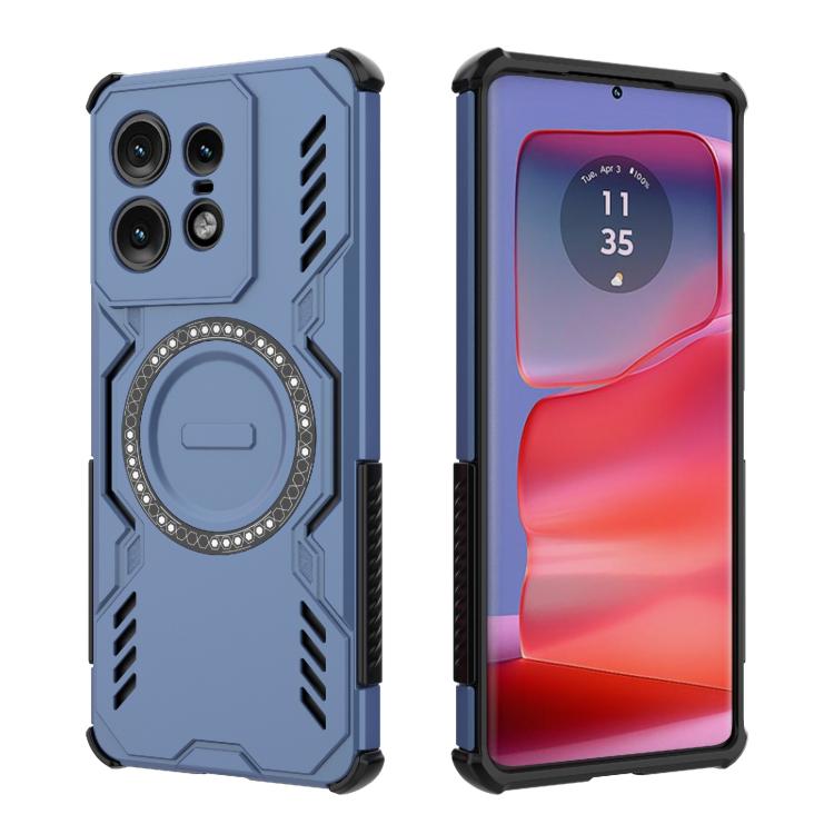 For Motorola Edge 50 Pro 5G Global Butterfly Armor MagSafe Magnetic Ring Shockproof Phone Case