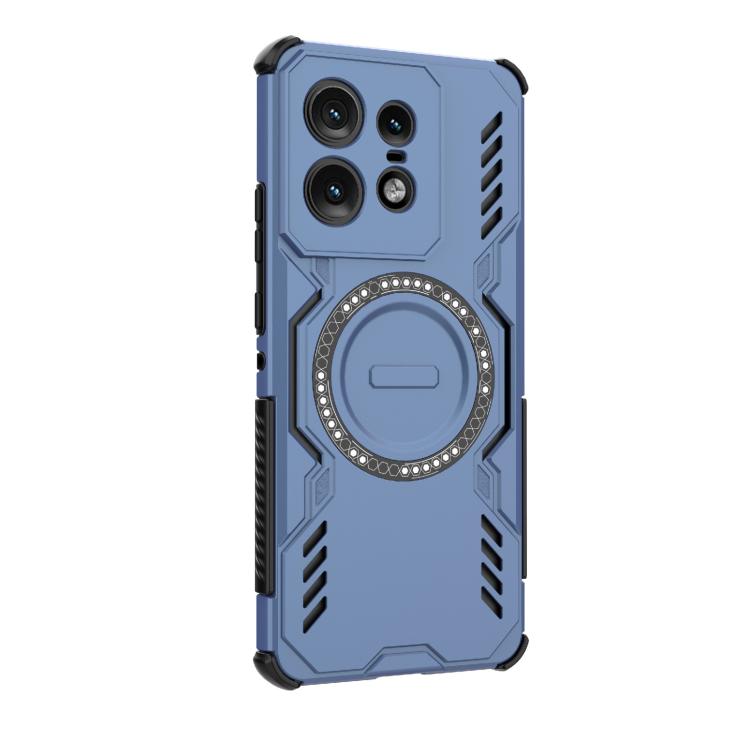For Motorola Edge 50 Pro 5G Global Butterfly Armor MagSafe Magnetic Ring Shockproof Phone Case