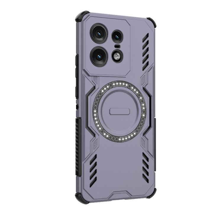 For Motorola Edge 50 Pro 5G Global Butterfly Armor MagSafe Magnetic Ring Shockproof Phone Case
