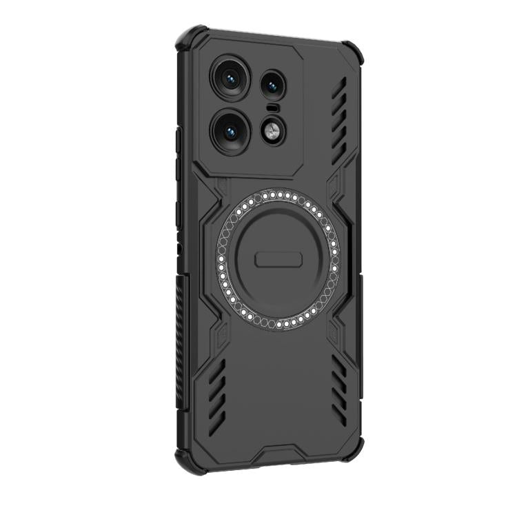 For Motorola Edge 50 Pro 5G Global Butterfly Armor MagSafe Magnetic Ring Shockproof Phone Case