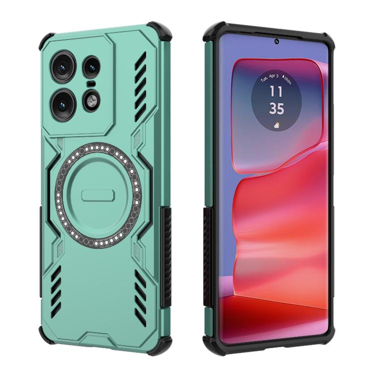 For Motorola Edge 50 Pro 5G Global Butterfly Armor MagSafe Magnetic Ring Shockproof Phone Case