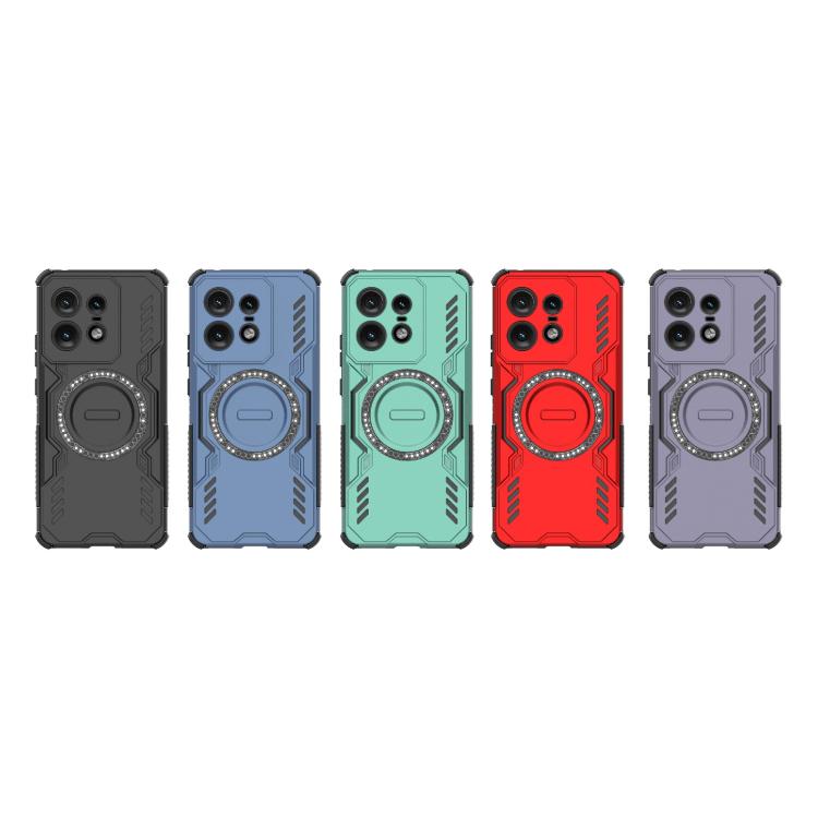 For Motorola Edge 50 Pro 5G Global Butterfly Armor MagSafe Magnetic Ring Shockproof Phone Case