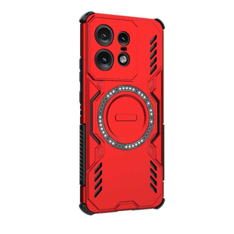For Motorola Edge 50 Pro 5G Global Butterfly Armor MagSafe Magnetic Ring Shockproof Phone Case