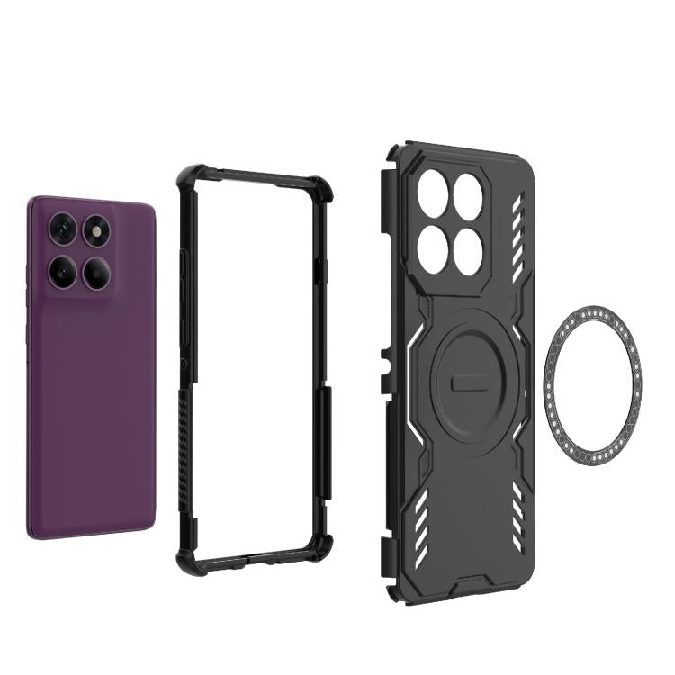 For Motorola Edge 60 Pro 5G Butterfly Armor MagSafe Magnetic Ring Shockproof Phone Case