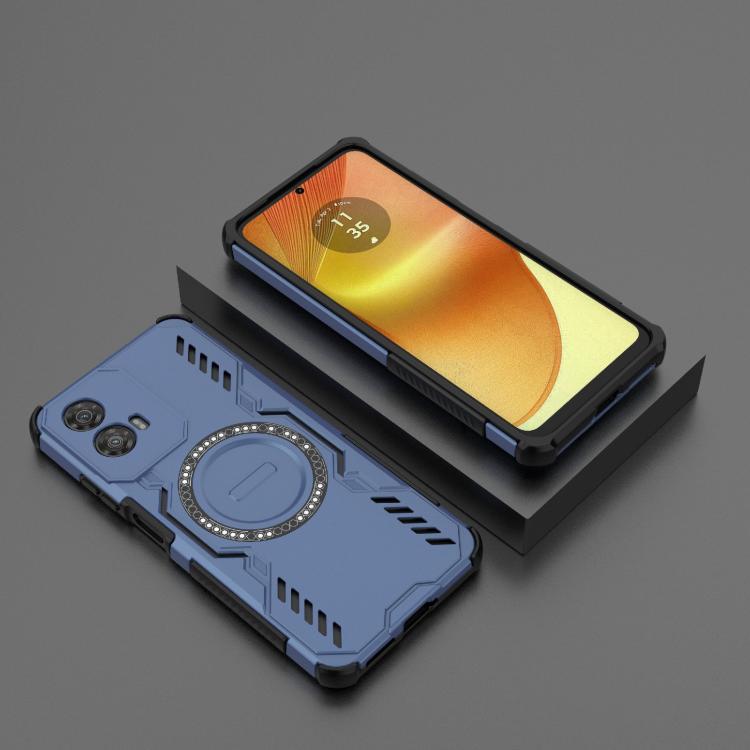 For Motorola Moto G34 5G Butterfly Armor MagSafe Magnetic Ring Shockproof Phone Case