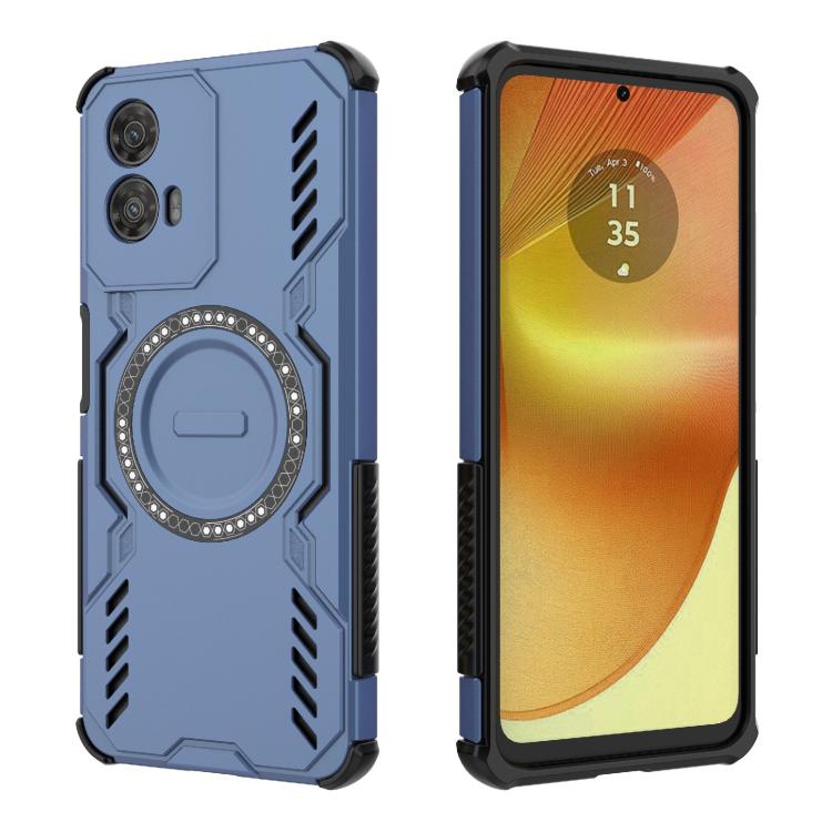 For Motorola Moto G34 5G Butterfly Armor MagSafe Magnetic Ring Shockproof Phone Case