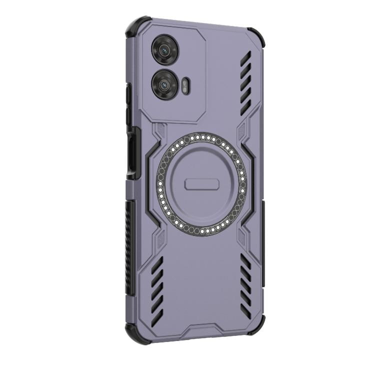 For Motorola Moto G34 5G Butterfly Armor MagSafe Magnetic Ring Shockproof Phone Case