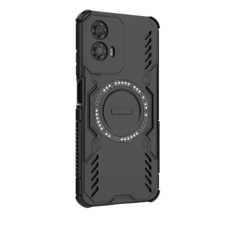 For Motorola Moto G34 5G Butterfly Armor MagSafe Magnetic Ring Shockproof Phone Case