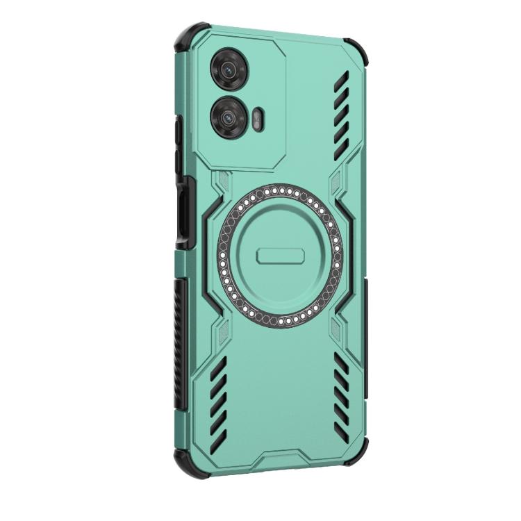 For Motorola Moto G34 5G Butterfly Armor MagSafe Magnetic Ring Shockproof Phone Case