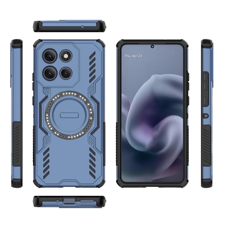 For Motorola Moto G86 Power 5G Butterfly Armor MagSafe Magnetic Ring Shockproof Phone Case