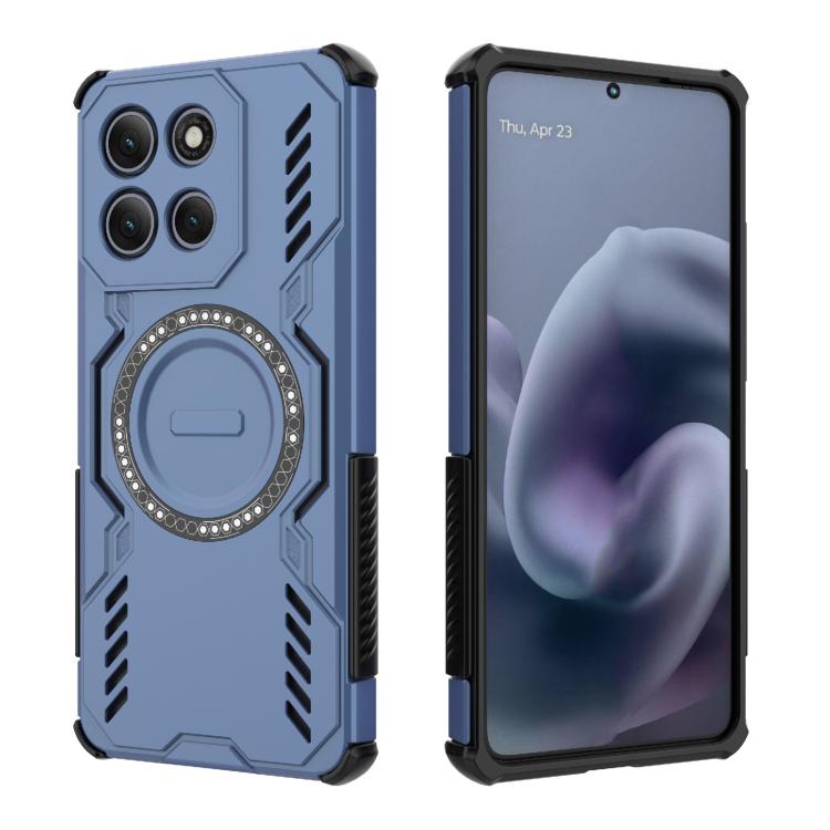 For Motorola Moto G86 Power 5G Butterfly Armor MagSafe Magnetic Ring Shockproof Phone Case