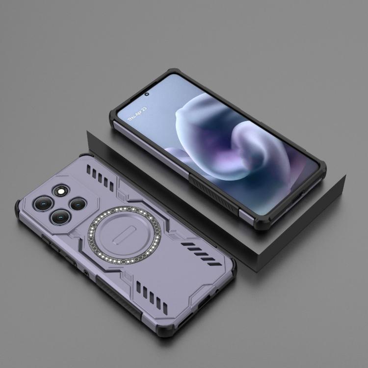 For Motorola Moto G86 Power 5G Butterfly Armor MagSafe Magnetic Ring Shockproof Phone Case