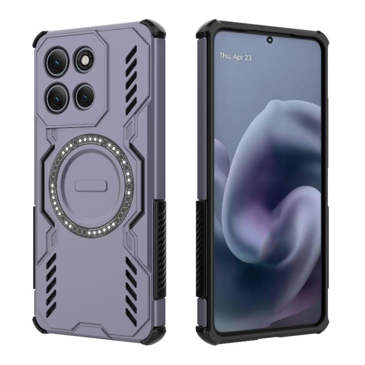 For Motorola Moto G86 Power 5G Butterfly Armor MagSafe Magnetic Ring Shockproof Phone Case