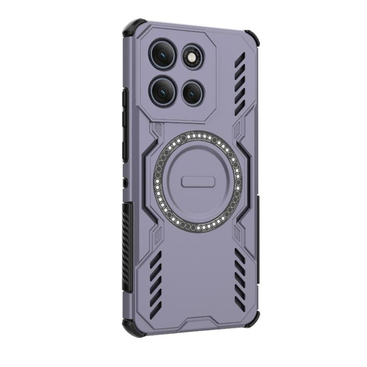 For Motorola Moto G86 Power 5G Butterfly Armor MagSafe Magnetic Ring Shockproof Phone Case