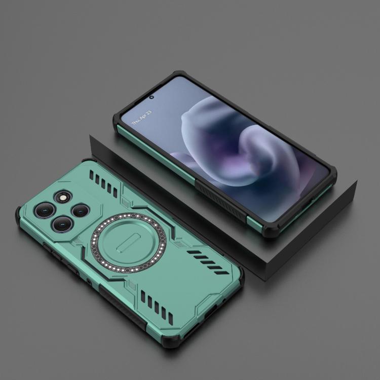 For Motorola Moto G86 Power 5G Butterfly Armor MagSafe Magnetic Ring Shockproof Phone Case