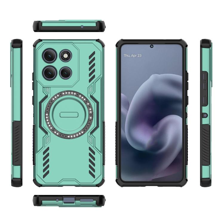 For Motorola Moto G86 Power 5G Butterfly Armor MagSafe Magnetic Ring Shockproof Phone Case