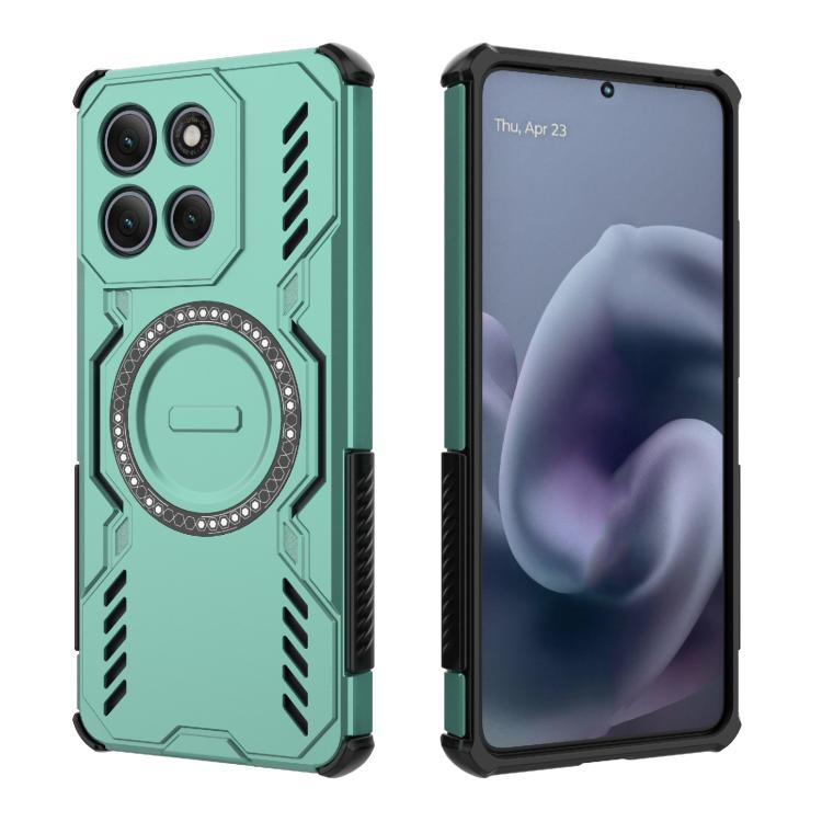 For Motorola Moto G86 Power 5G Butterfly Armor MagSafe Magnetic Ring Shockproof Phone Case