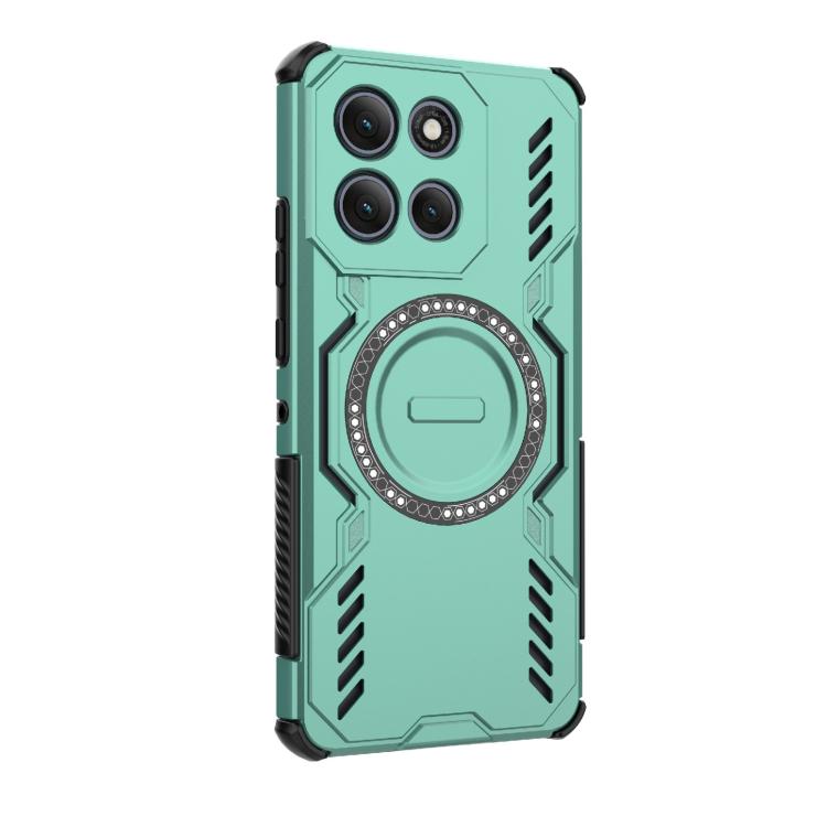 For Motorola Moto G86 Power 5G Butterfly Armor MagSafe Magnetic Ring Shockproof Phone Case