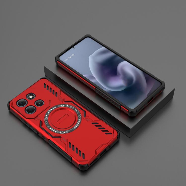 For Motorola Moto G86 Power 5G Butterfly Armor MagSafe Magnetic Ring Shockproof Phone Case