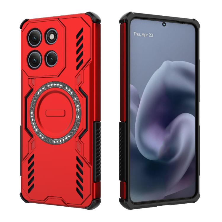 For Motorola Moto G86 Power 5G Butterfly Armor MagSafe Magnetic Ring Shockproof Phone Case
