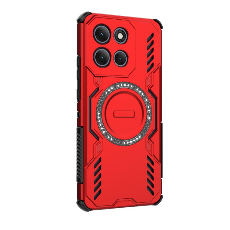 For Motorola Moto G86 Power 5G Butterfly Armor MagSafe Magnetic Ring Shockproof Phone Case