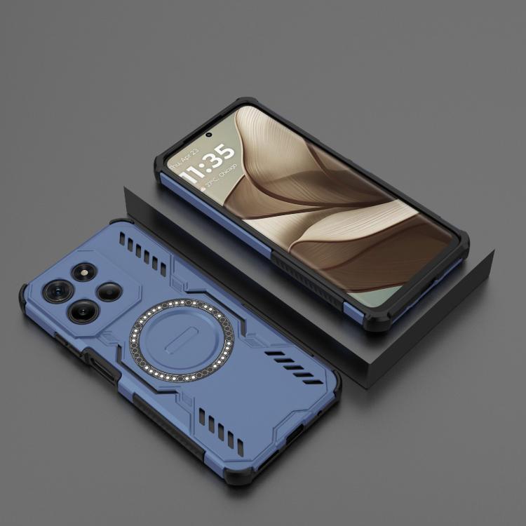 For Motorola Moto G15 4G Global Butterfly Armor MagSafe Magnetic Ring Shockproof Phone Case