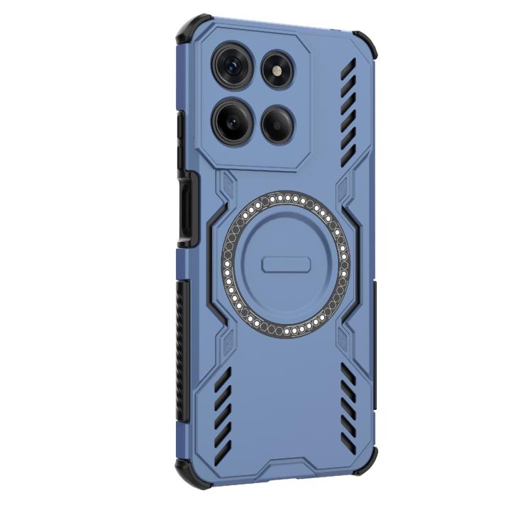 For Motorola Moto G15 4G Global Butterfly Armor MagSafe Magnetic Ring Shockproof Phone Case