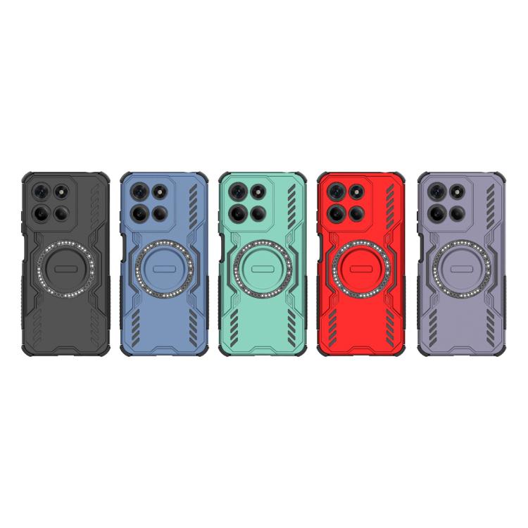 For Motorola Moto G15 4G Global Butterfly Armor MagSafe Magnetic Ring Shockproof Phone Case