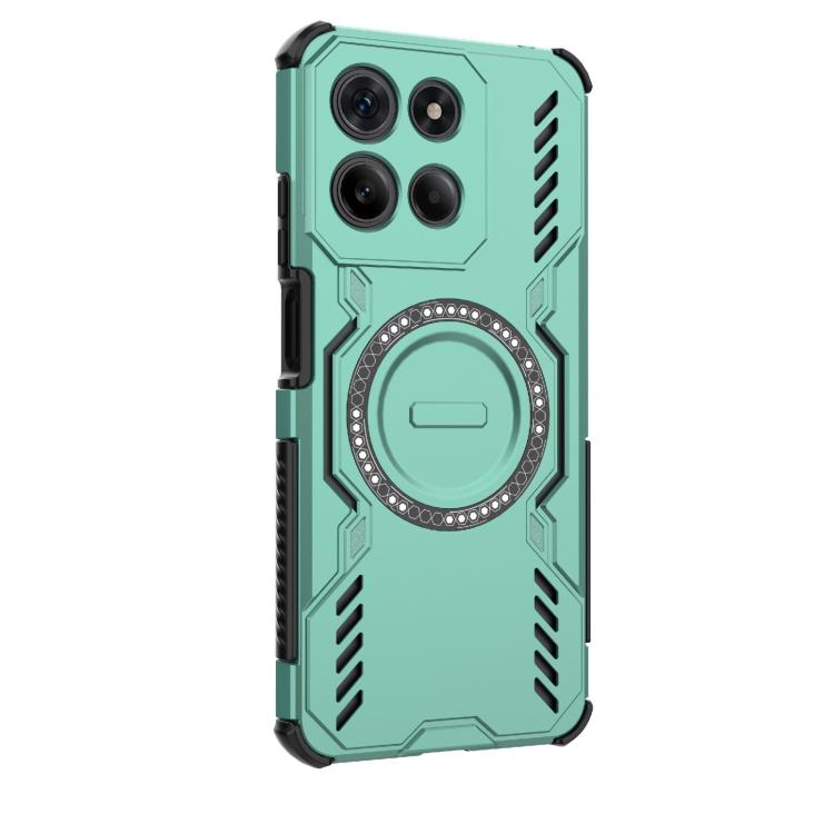 For Motorola Moto G15 4G Global Butterfly Armor MagSafe Magnetic Ring Shockproof Phone Case
