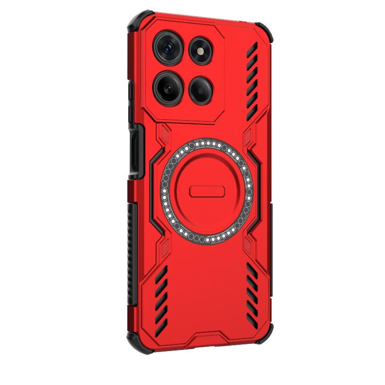 For Motorola Moto G15 4G Global Butterfly Armor MagSafe Magnetic Ring Shockproof Phone Case