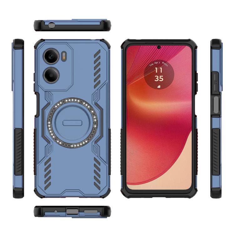 For Motorola Moto G05 4G Global Butterfly Armor MagSafe Magnetic Ring Shockproof Phone Case