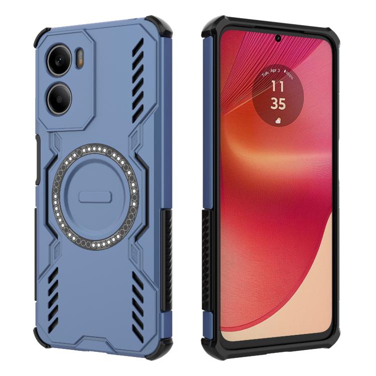 For Motorola Moto G05 4G Global Butterfly Armor MagSafe Magnetic Ring Shockproof Phone Case
