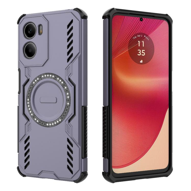 For Motorola Moto G05 4G Global Butterfly Armor MagSafe Magnetic Ring Shockproof Phone Case
