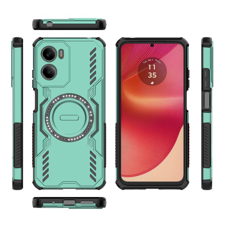 For Motorola Moto G05 4G Global Butterfly Armor MagSafe Magnetic Ring Shockproof Phone Case
